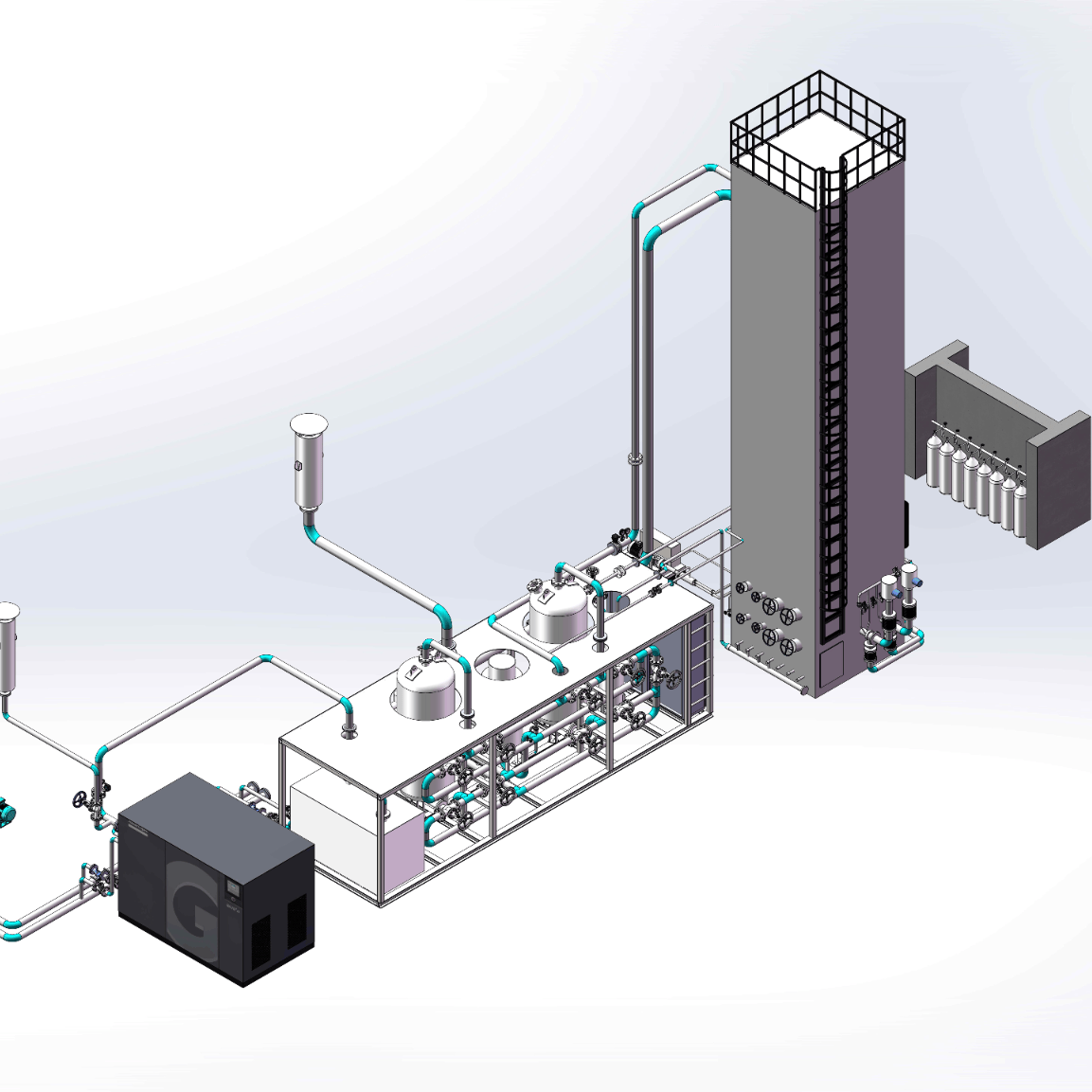 50-500Nm3/h oxygen gas plant , small oxygen plant for filling cylinder . - Zhejiang Jinhua Air Separation Equipment Co., Ltd.