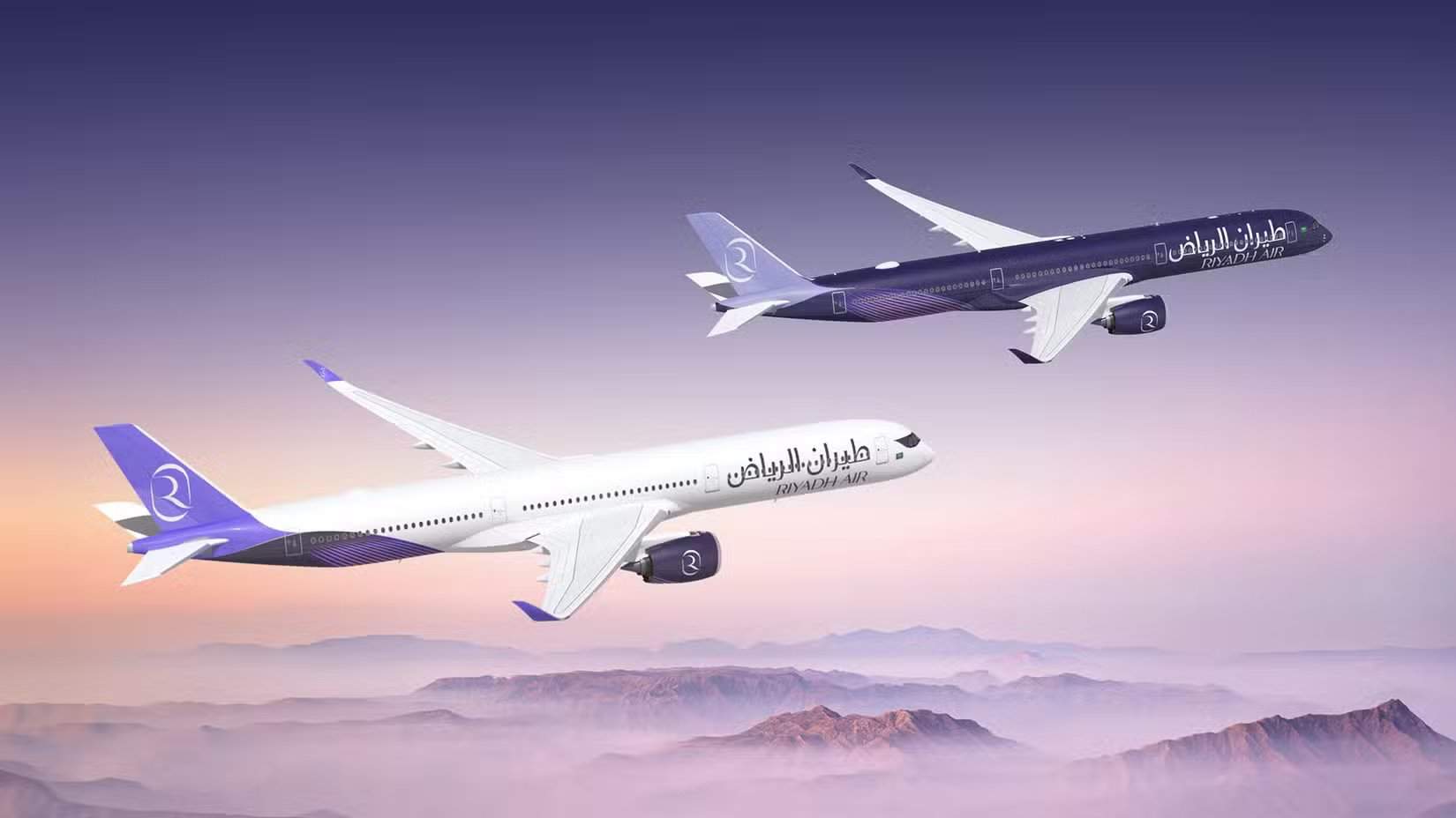 Imagem ilustrativa do Airbus A350-1000 da Riyadh Air
