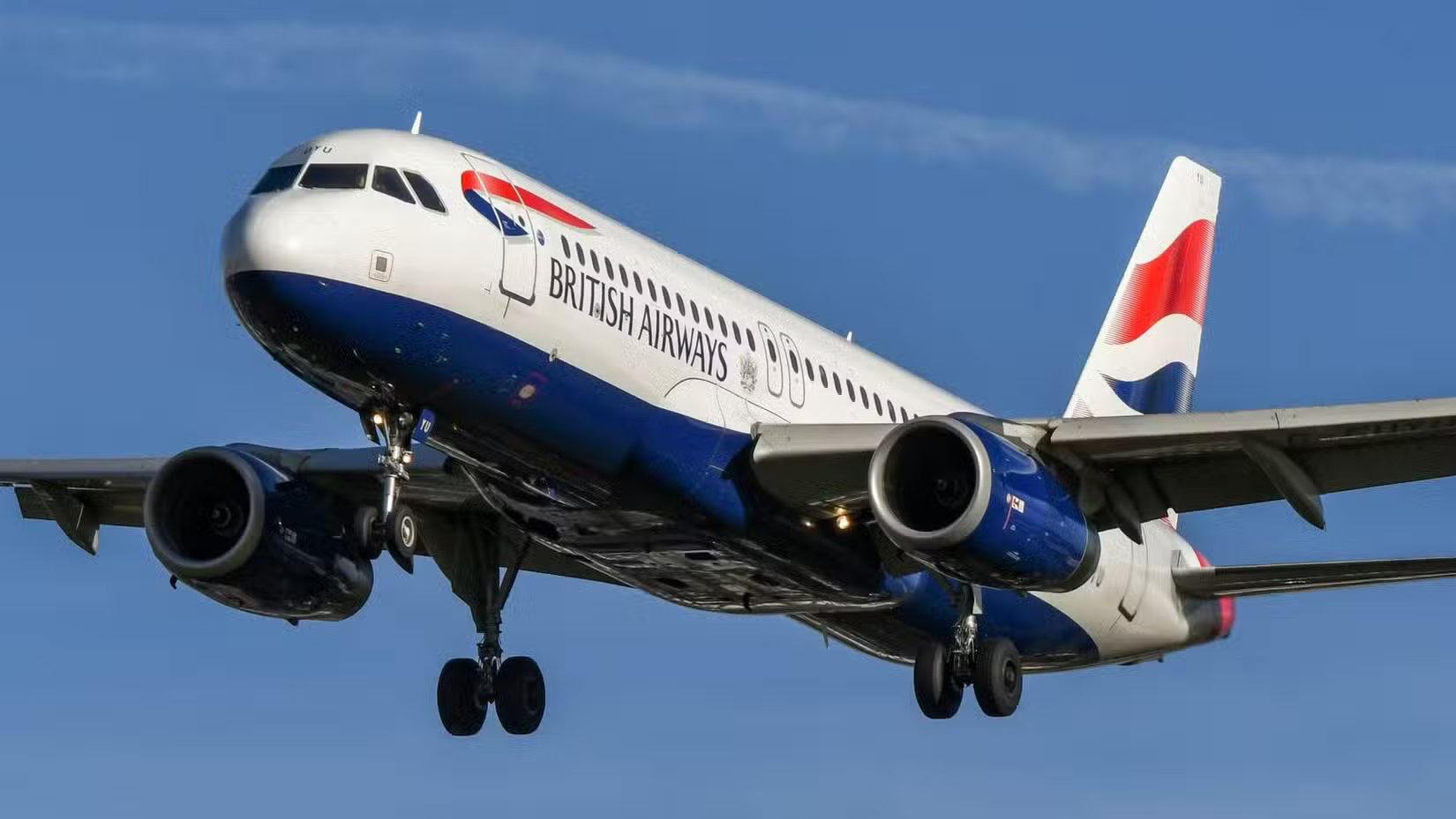 Aterrizaje de un Airbus A320 de British Airways