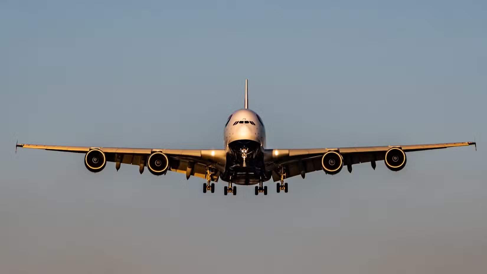 Front profile of a British Airways A380