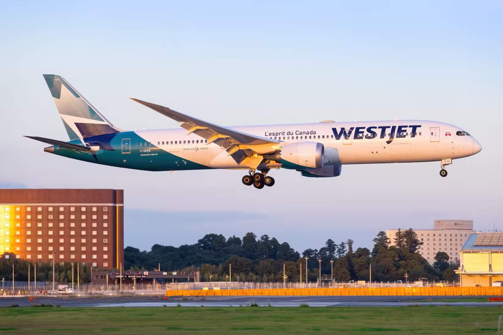 Посадка WestJet 787