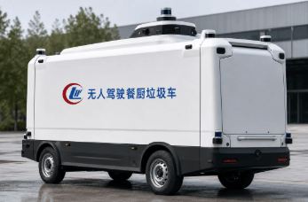 程力无人驾驶餐厨垃圾车 纯电L4站点收运概念车