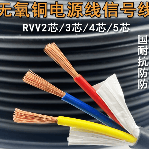 RVV 铜芯聚氯乙烯绝缘聚氯乙烯护套软电缆