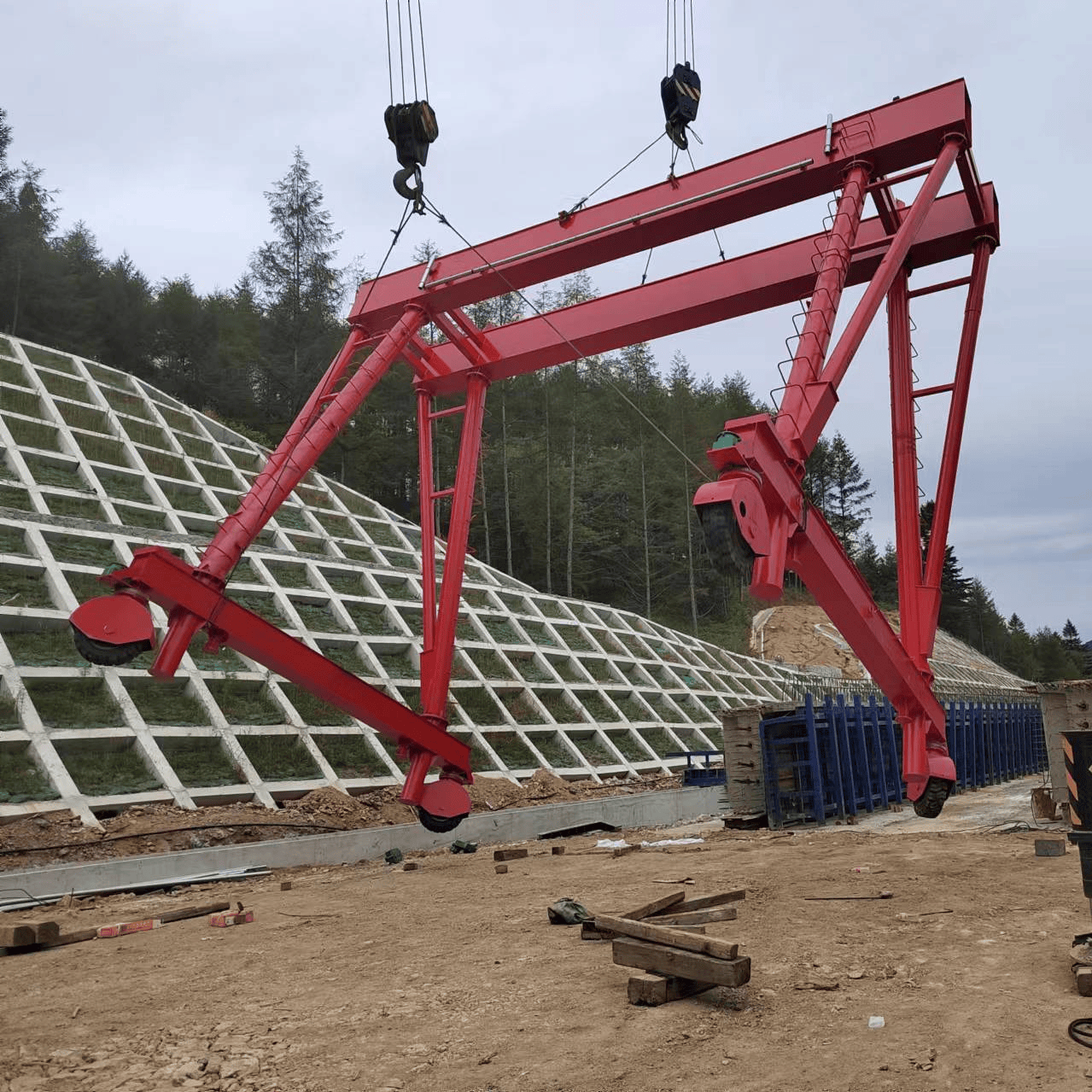 Tire-Type Beam Lifting Gantry