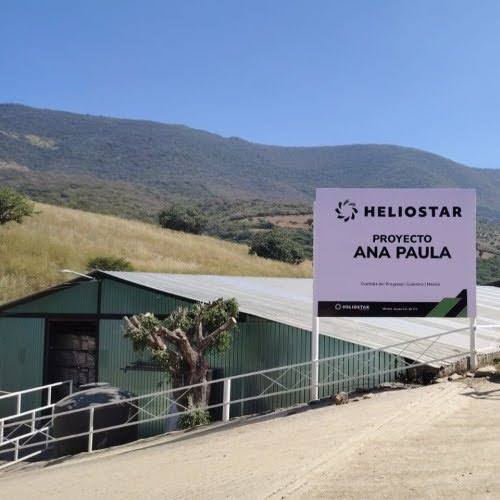 Panneau du projet Ana Paula au Mexique