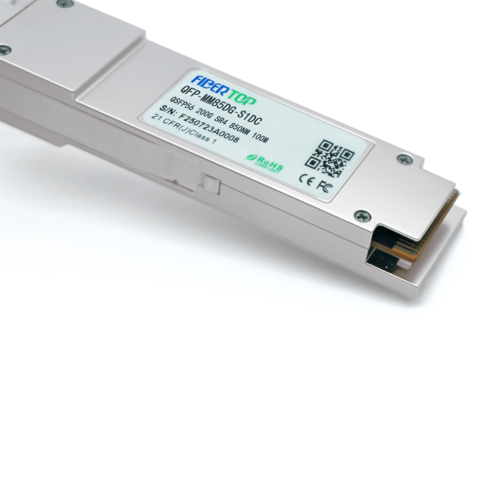 200GBASE-SR4 QSFP56 850nm 100m MPO Optical Transceiver - Shen Zhen FIBERTOP Technology Co., Ltd.