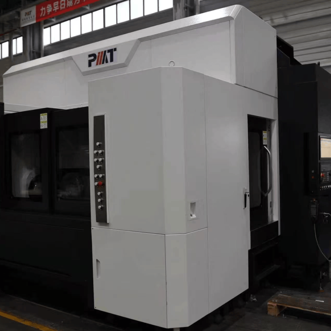 HMC600DSP-5i Siebzehn-Achsen-CNC-Doppelspindel-Bearbeitungszentrum mit austauschbarem Doppeltisch, Fünf-Achsen-Simultanbearbeitung, Fünf-Seiten-Bearbeitung, Hochgeschwindigkeits-Präzisionsbearbeitungszentrum