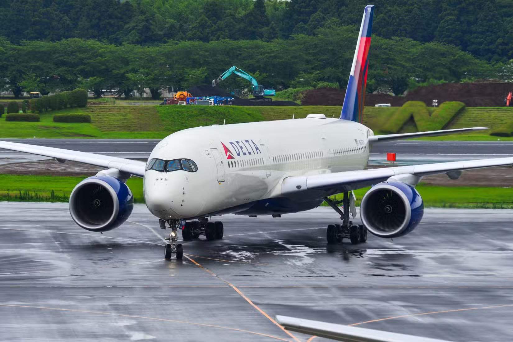 Delta Air Lines Airbus A350-900 taxiing at Tokyo Narita International Airport (NRT)