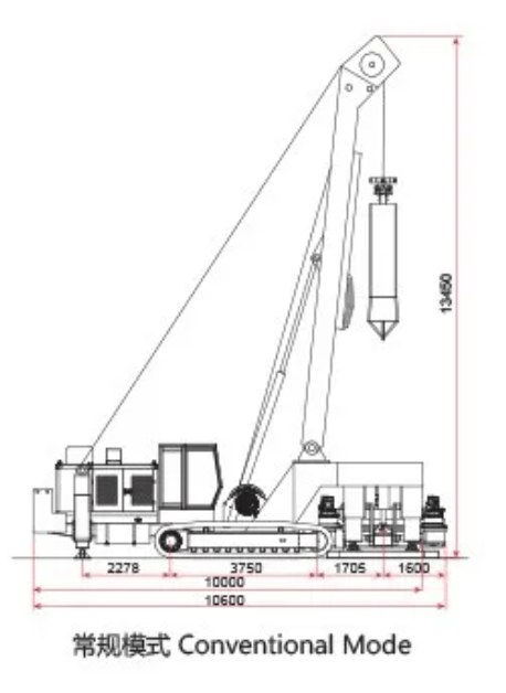 ماكينة الحفر الدوارة المتكاملة كاملة الدوران للارتفاعات المنخفضة JAD150 - JingAn Heavy Industry