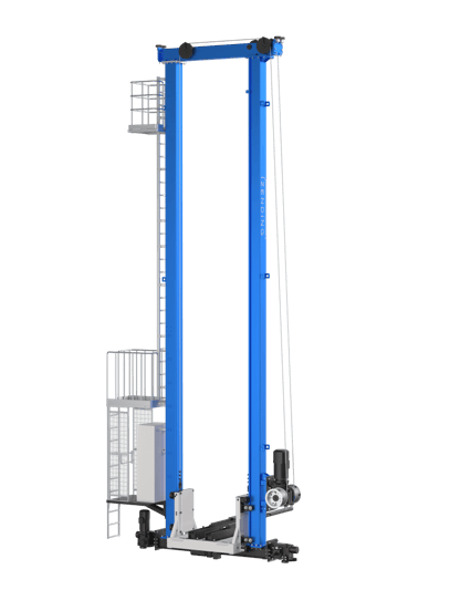 خط إنتاج حلول المنصات: رافعة تخزين مزدوجة العمود HD1200 - Zhongding Intelligent (Wuxi) Technology Co., Ltd.