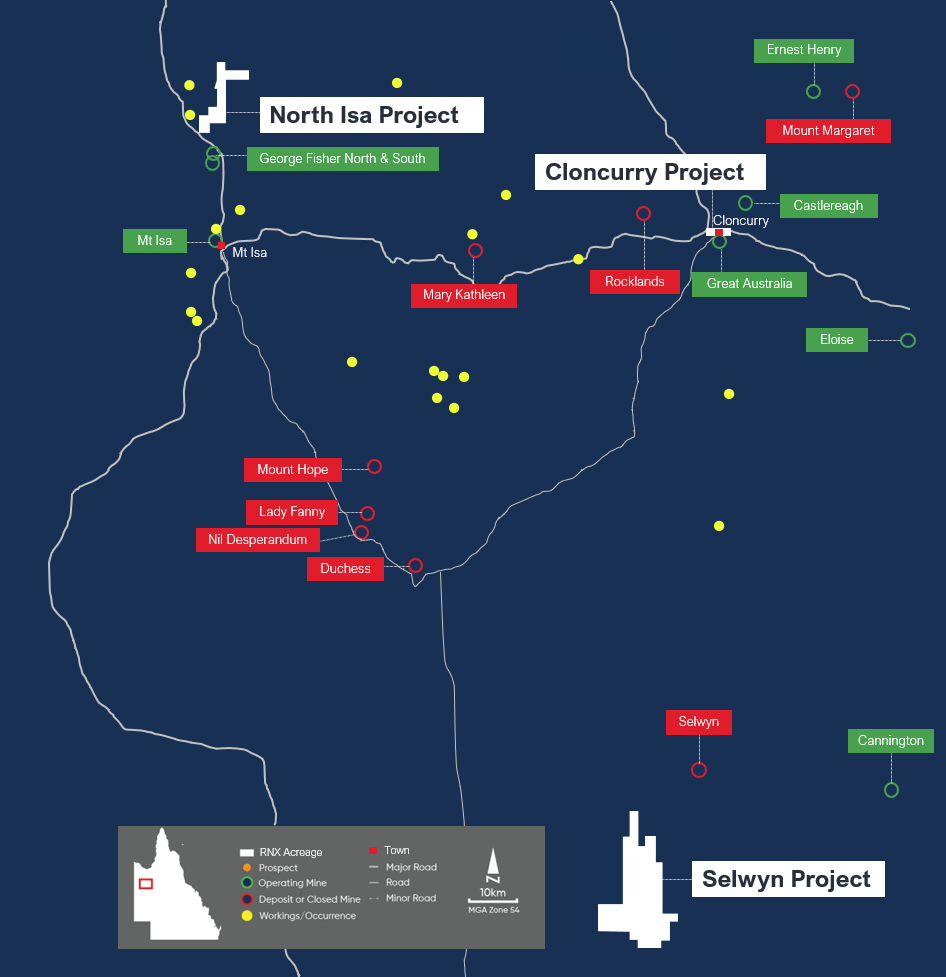 Actifs de Renegade Exploration dans le nord du Queensland