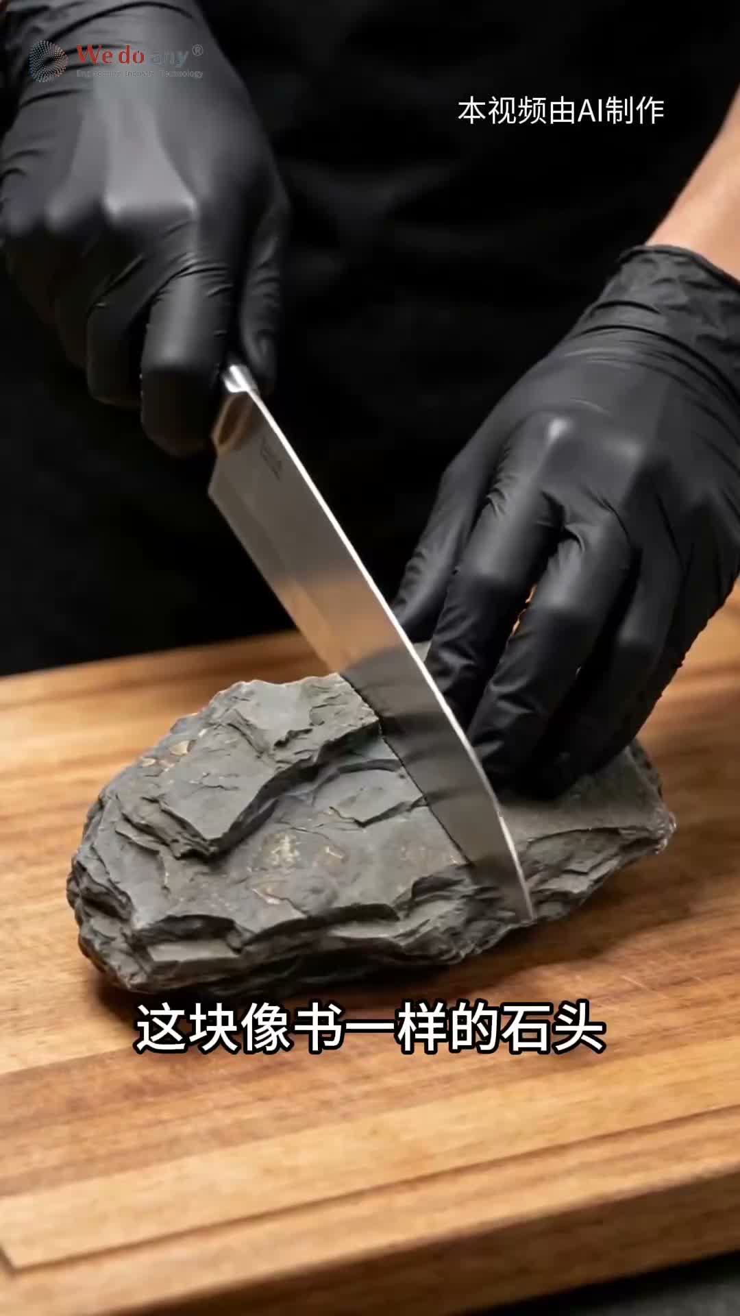 切开这块石头，全是石油！#石油