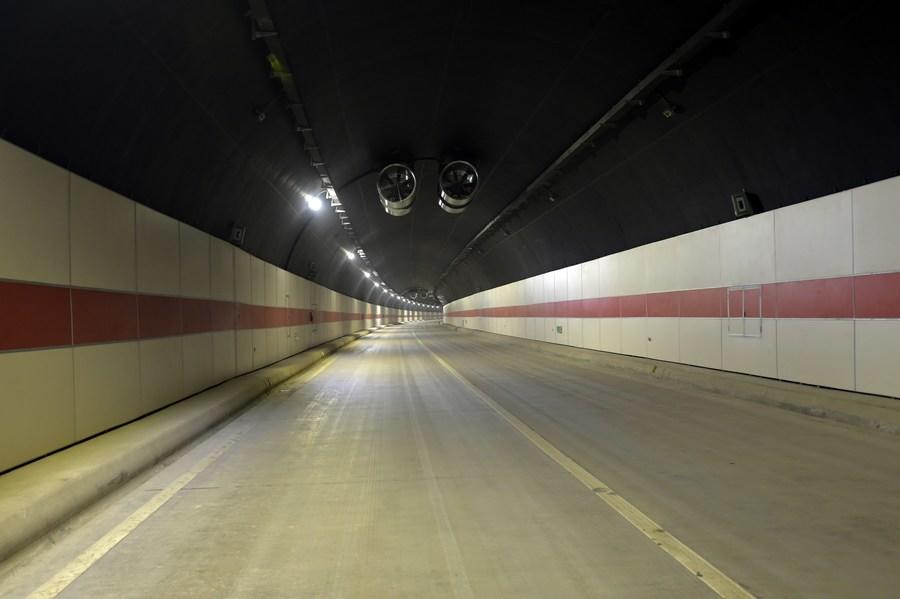 "We express our deepest gratitude," he said. The tunnel built by China Communications Construction Company Limited (CCCC) marked the completion of its south tube last month.